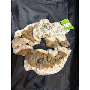Faux Fur Neck Stole or Collar Scarf with Pull Through Cutout by IYQ